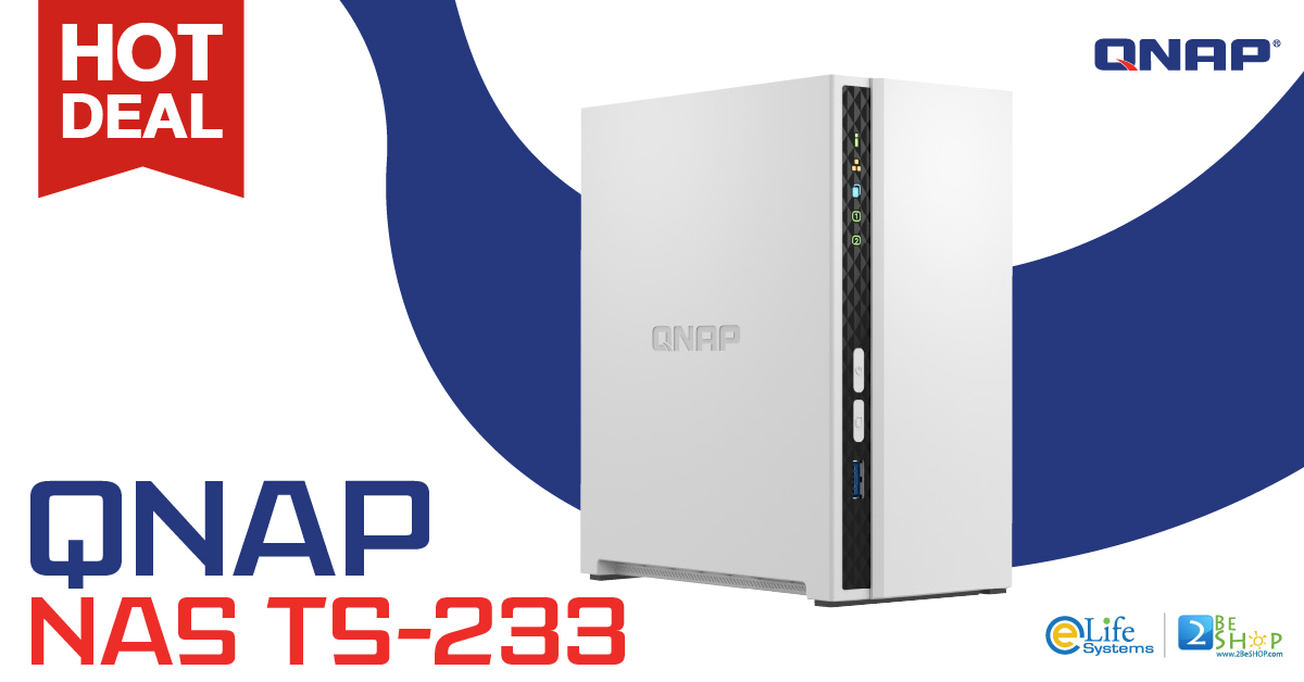 ช้อป [TS-233] QNAP NAS TS-233 ราคาถูก ซื้อออนไลน์ที่นี่ ส่งฟรี